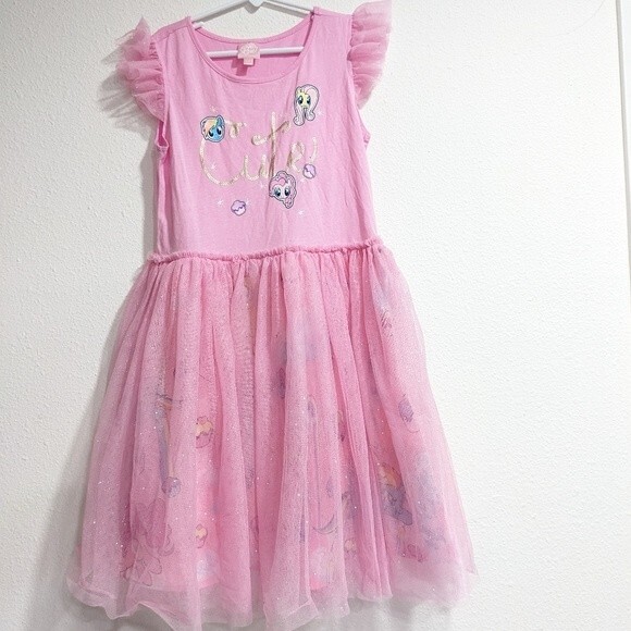 My Little Pony MLP Girls Ruffle Tutu Dress,  Girls Large 10/12 - Picture 1 of 12
